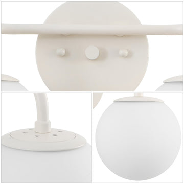 Louis Parisian Globe Metal/Frosted Glass Modern Contemporary LED Vanity